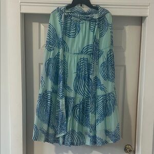 Vineyard Vines Blue and Green Maxi Skirt